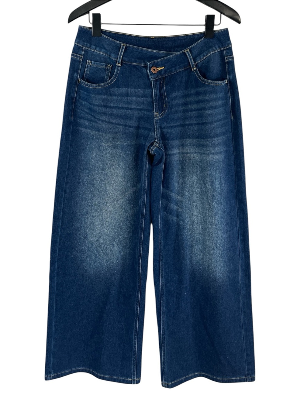 Halara Flex™ Asymmetric Low Rise Zipper Pockets Baggy Wide Leg Washed Casual SP - Picture 8 of 14